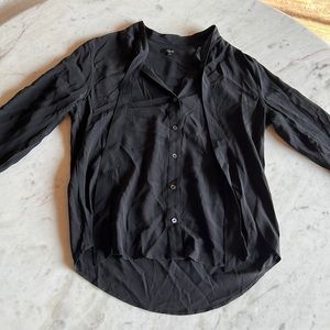 Black button down blouse